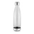 A drink bottle made of clear Tritan, featuring a silver base and lid. It holds 700ml.