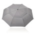 A grey 54cm folding umbrella with a wind-vented design and a central button for opening. Features a branding logo.