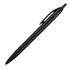 A black ballpoint pen with a sleek design and a clip for easy attachment. Features a logo on the body.