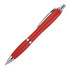 A ballpoint pen in solid red with silver accents and a clip. Features a sleek design and smooth finish. A ballpoint pen in solid red with silver accents and a clip. Features a sleek design and smooth finish.