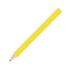 A yellow pencil with a sharpened tip, resting at an angle against a white background.