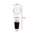 A clear wine aerator with a black base, measuring 90mm in height and 32mm in diameter.