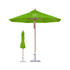 A green 3x3m octagon outdoor umbrella with a wooden pole and a matching cover. Features a logo on the canopy.