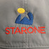 A grey quick-drying cap featuring a colourful embroidered logo and the word "STARONE" in red.