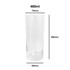 A clear, tall beer glass with a capacity of 480ml, featuring a sleek cylindrical design and a smooth finish.
