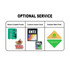 An assortment of colourful acrylic fridge magnets with various shapes and designs, alongside options for custom services.