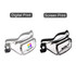 A clear fanny pack with adjustable straps, featuring two designs: one with a logo and another with a blank space for customisation. A clear fanny pack with adjustable straps, featuring two designs: one with a logo and another with a blank space for customisation.