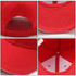 A red six-panel cap featuring an adjustable strap and a simple interior lining. Logo branding present.