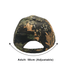 A six-panel cap in true timber camouflage, featuring shades of green and brown with an adjustable strap and logo.