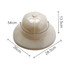 A PVC safari hat in a cream colour with dimensions shown: 54 cm circumference, 13.5 cm height, 26 cm width, 28.5 cm length.