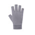 A pair of grey fingerless gloves designed for sun protection, featuring a sleek, smooth finish.
