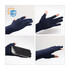Long sleeve navy gloves featuring two open fingers and a textured grip, suitable for sun protection with UPF 50+.