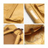 A yellow Tyvek roll-top backpack featuring a zip pocket, inner compartment, and a brown trim. The backpack has a logo.