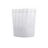 A disposable non-woven chef hat in white, featuring vertical pleats and a rounded top.