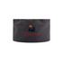 A dark grey chef skull cap featuring a logo with orange and black elements.