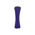 A purple zipped case designed to hold travel utensils. It has a sleek, elongated shape and is made of soft material.