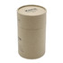 A travel cup packaged in a cylindrical cardboard container, featuring a simple design with a logo.