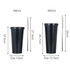A drink bottle set featuring two black double wall stainless steel tumblers with straws, measuring 480ml and 650ml.