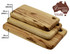 A set of three rustic wooden cheese boards in varying sizes; a 30cm board is featured prominently.