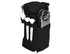 A black golf accessory pack featuring a zippered bag, tees, and a golf gadget with a logo.