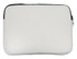 A light grey laptop sleeve with a black zipper, featuring a simple design and no visible branding.