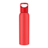 A drink bottle in a sleek, bright red design featuring a handle for easy carrying and a minimalist style.