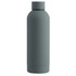 A drink bottle in a matte grey finish, featuring a simple design and a modestly shaped body with a lid.