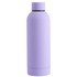 A drink bottle in a soft purple shade with a sleek design and a visible logo.