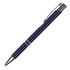 Auzon Pen in dark blue metal with silver accents, featuring a sleek design and branding.