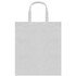 A grey tote bag with two handles, featuring a simple and minimalist design.