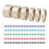 A collection of clear BOPP packing tape rolls in various sizes, alongside colour-coded printed tape in red, blue, green, and black.
