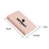 A wireless foldable keyboard in rose gold, featuring a logo, with dimensions of 14cm x 9.4cm x 1cm.