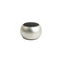 A silver Mini Bass Wireless Speaker with a rounded shape and a mesh top, featuring a logo on the front.