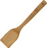 A wooden spatula with a flat, wide head and a long handle. The spatula has a natural finish and a hole for hanging.
