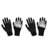 A pair of premium black touchscreen insulating gloves with flexible fingers and a branded logo on one glove.