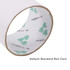 A roll of BOPP white packaging tape with a plain inner core, featuring a repeating green logo pattern.