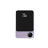 A lavender 10000mAh magnetic wireless power bank with a digital display and a logo on the base.