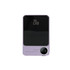 A 10,000mAh magnetic wireless power bank in purple, featuring a digital display and a logo.
