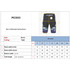 Men's sublimated cycling shorts in a tight fit, featuring various colours and a logo. Size chart included.