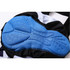 Men's sublimated cycling bib tights featuring a blue padded chamois, designed for comfort and performance in cycling.