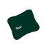 A dark green laptop bag featuring multiple pouches and a logo on the front.