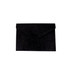 A black felt file folder with a flap closure, featuring a smooth texture and a subtle sheen.