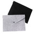 A set of two felt file folders in black and grey, featuring a button closure and a simple design.