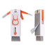 An 11-in-1 cleaning kit in white and orange, featuring various tools like brushes, a cloth, and a compact design.