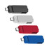 A set of four Twister Type-C Flash Drives in black, grey, red, and blue, featuring a slide cover and a logo.