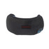 A black Bluetooth eye mask with a logo, designed for comfort and technology integration.