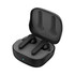 Active noise cancelling TWS earbuds in black, displayed in their charging case with a grey interior and a small indicator light.