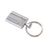 A silver Chrome Flip Flash Drive with a keyring attachment for easy portability.