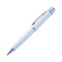 A white USB pen with silver accents and a sleek design. The pen features a clip and a glossy finish.