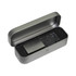 A 3D crystal flash drive in a grey metal case, resting on black foam padding. The case is open.
